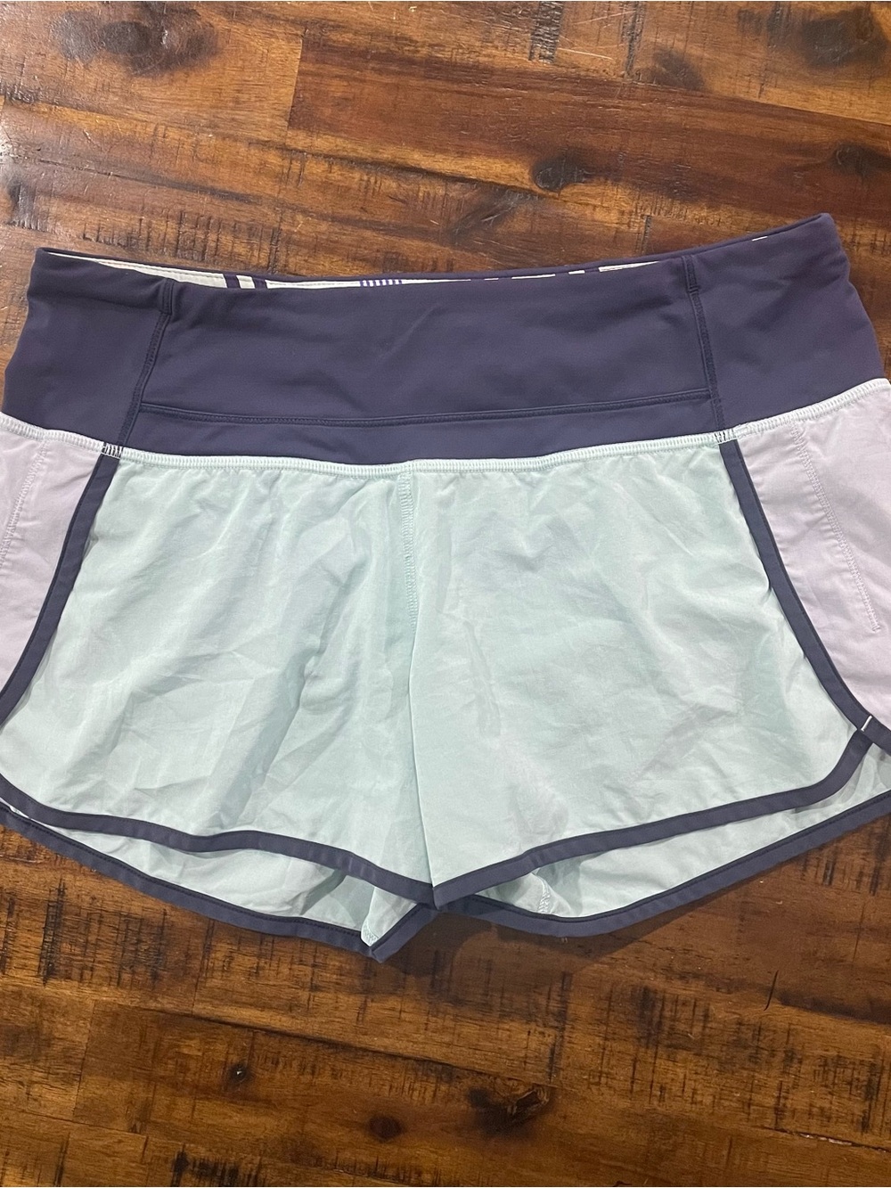 Lululemon Run Times Shorts Size 6 Aquamarine Cool Breeze Cadet Blue